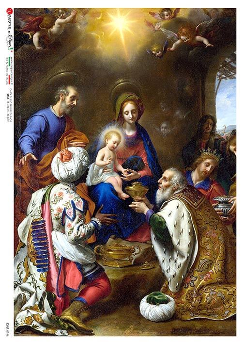 Three Wise Men with Baby Jesus Rice Paper
