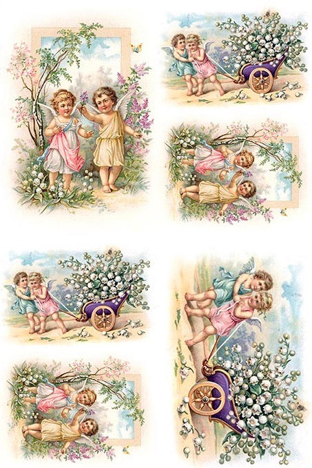 Cupids with Lily of the Valley