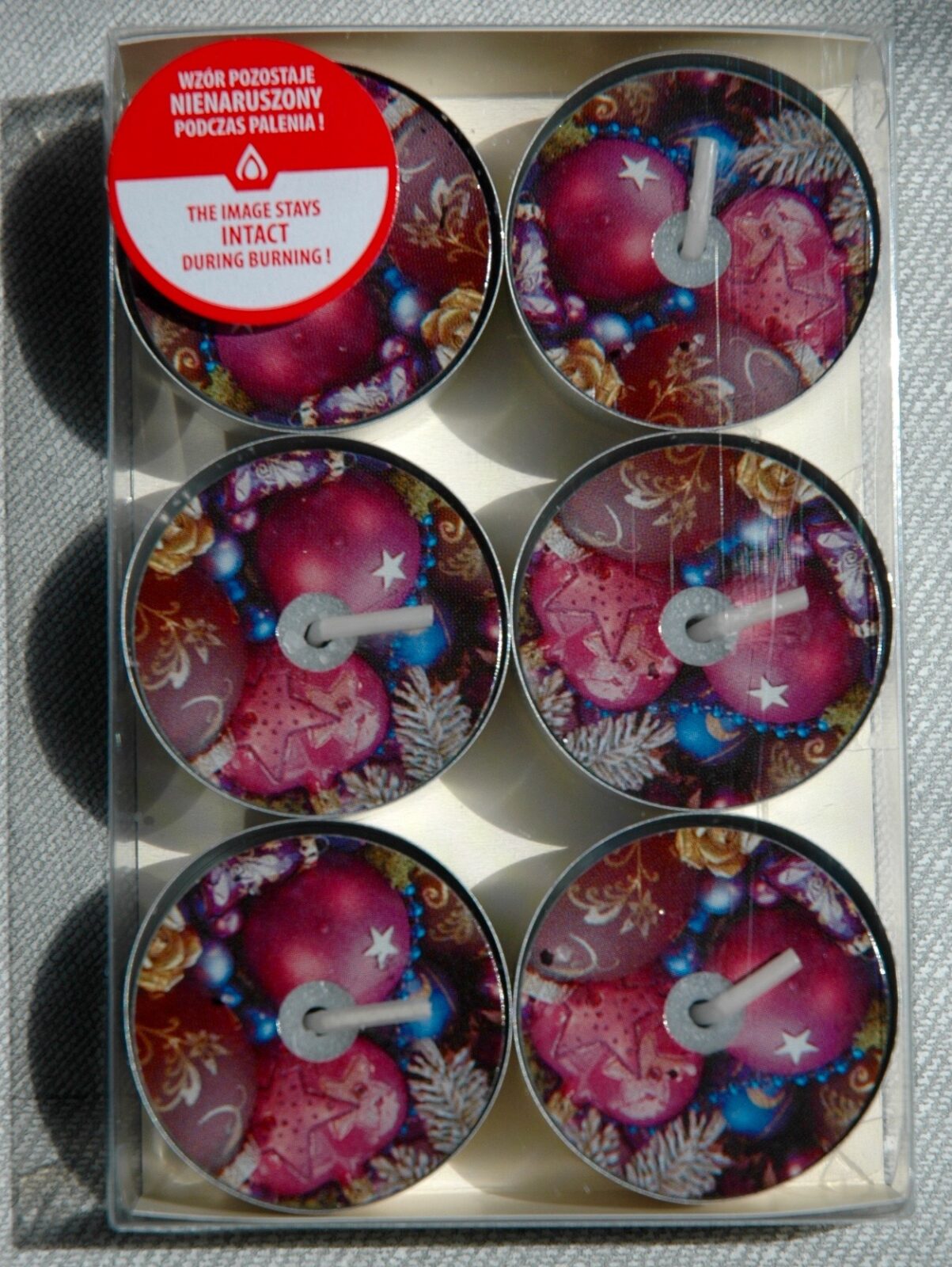 Purple Baubles Small Tealights