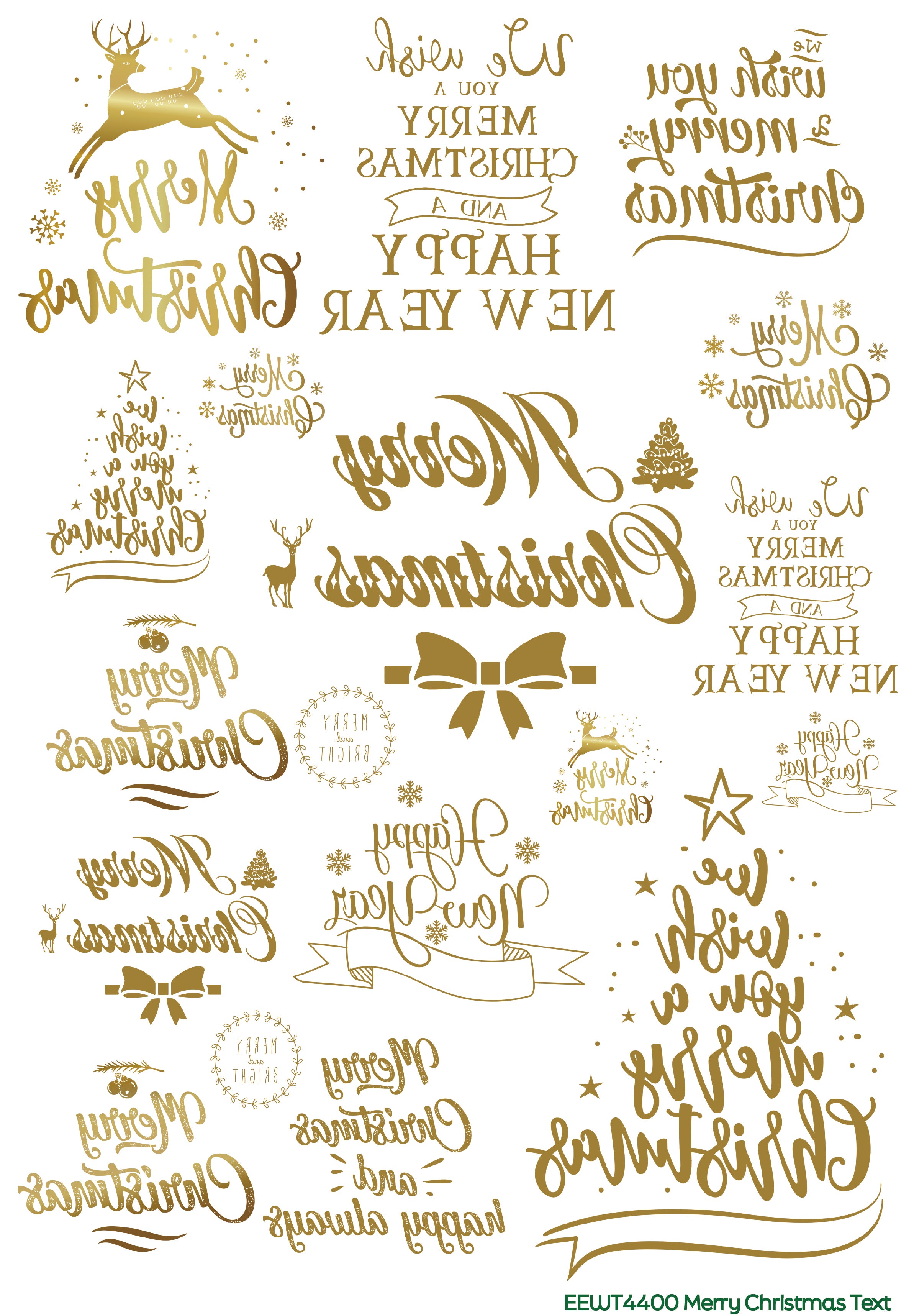 Merry Christmas Text - Wet Transfer