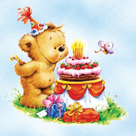 Birthday Bear Blue