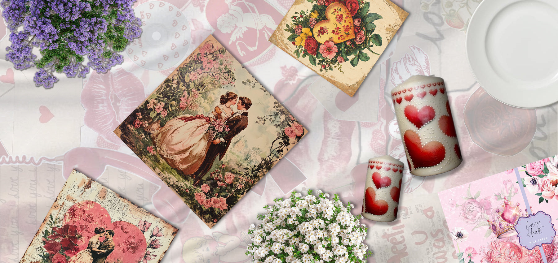 Crafting Love: The Magic of Valentine's Vintage Rice Paper