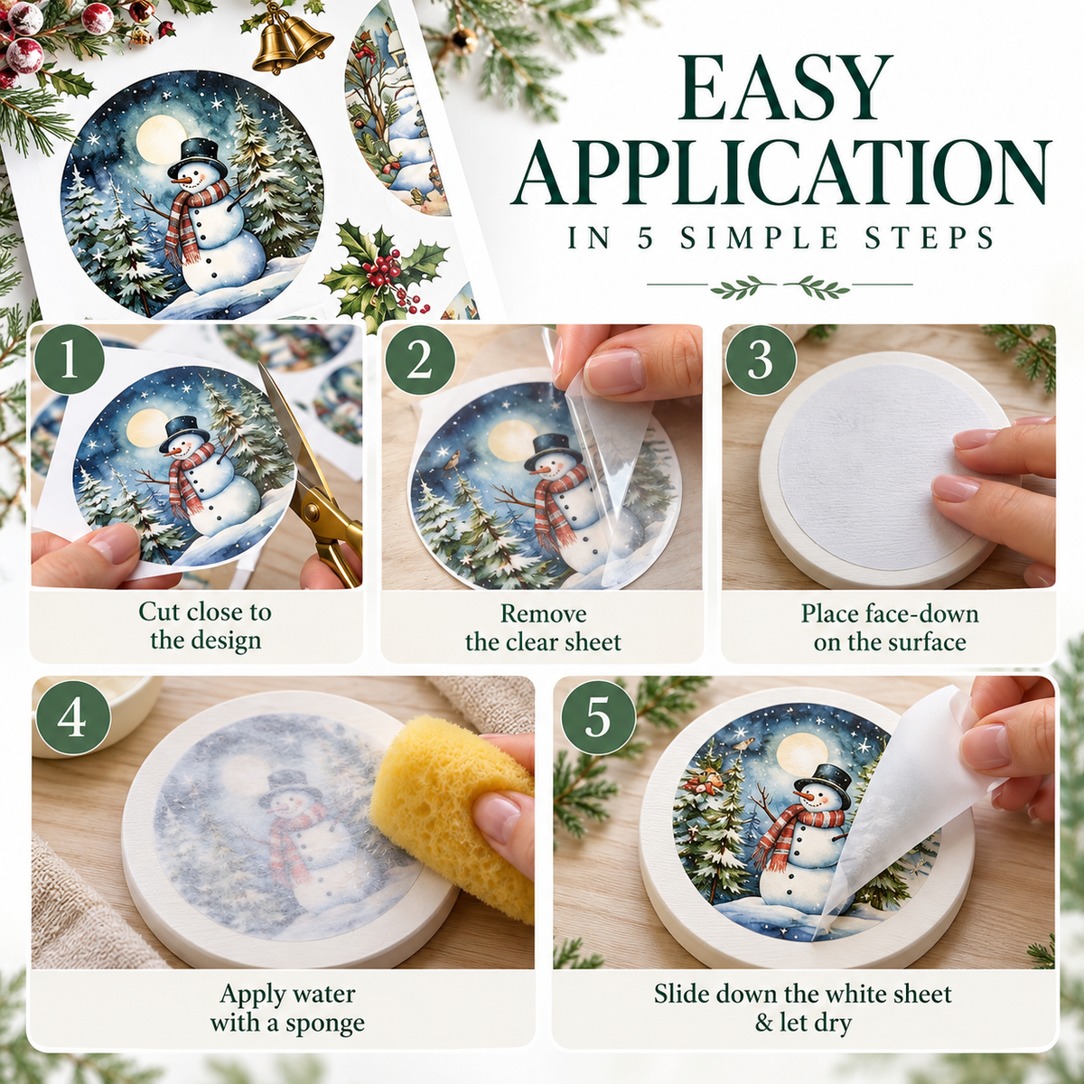 Snowy Days - Mini Wet Transfer