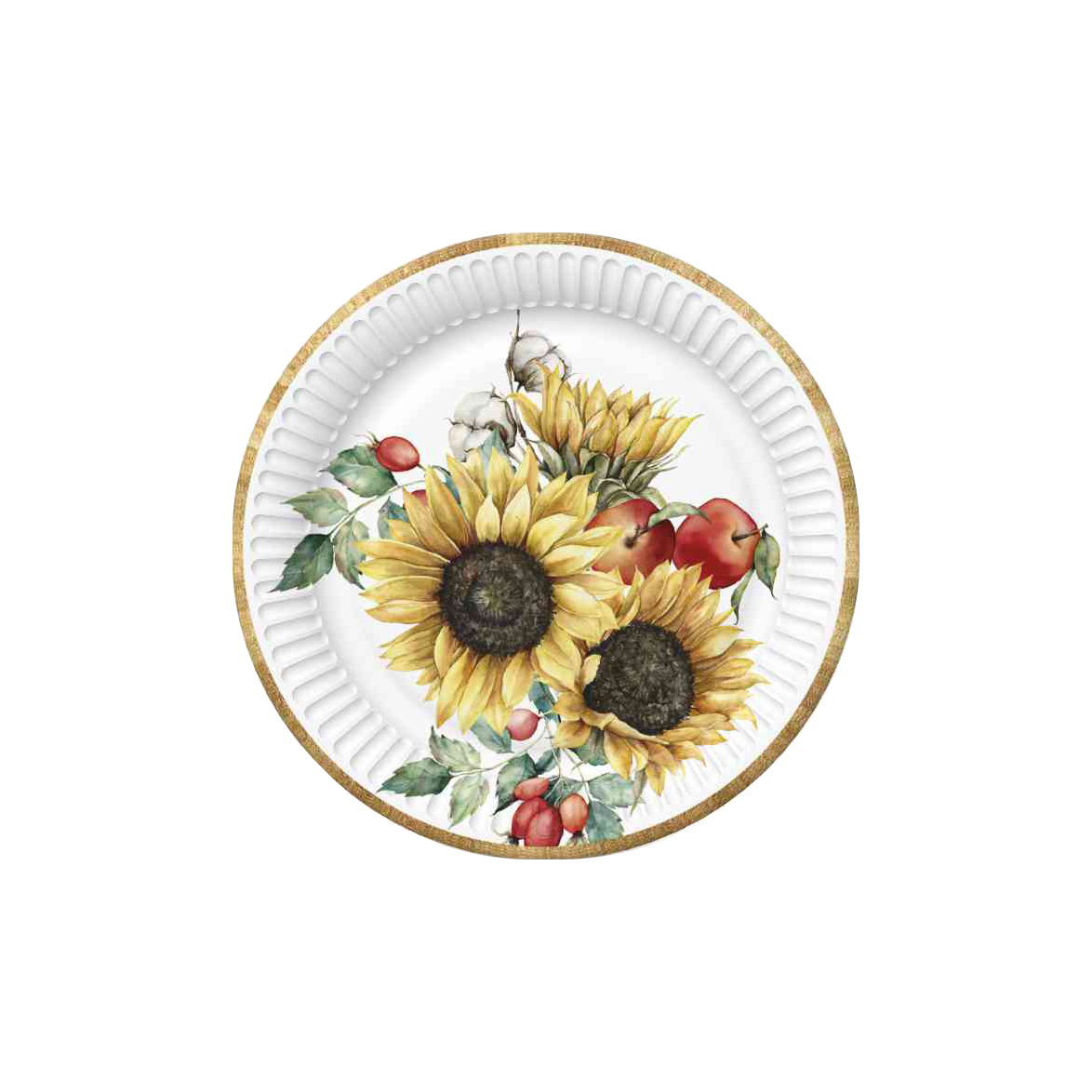 Autumn Sunflowers Dessert Plate