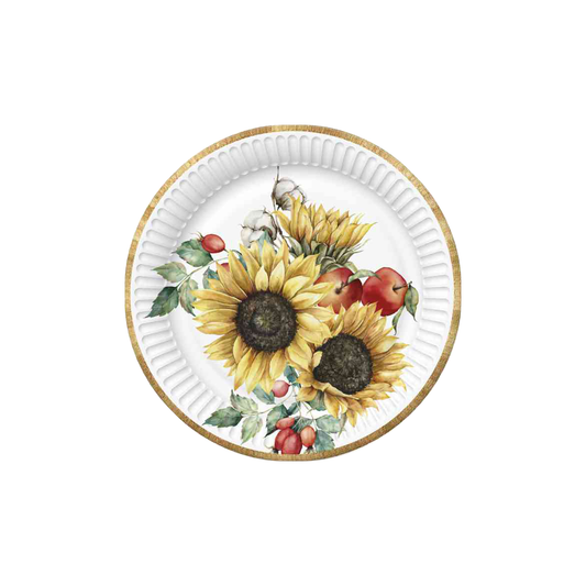 Autumn Sunflowers Dessert Plate