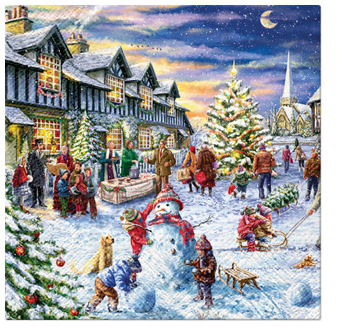 Christmas Market Luncheon Napkins