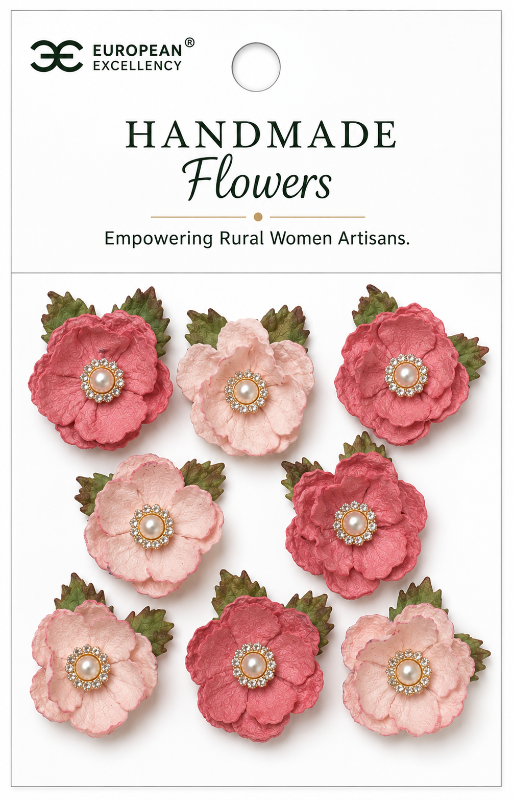 Butter Cup - Pink Passion Paper Flower Embellishments | 8 pcs