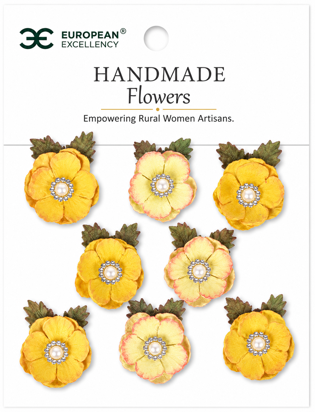 Butter Cup - Sunshine Paper Flower Embellishments | 8 pcs