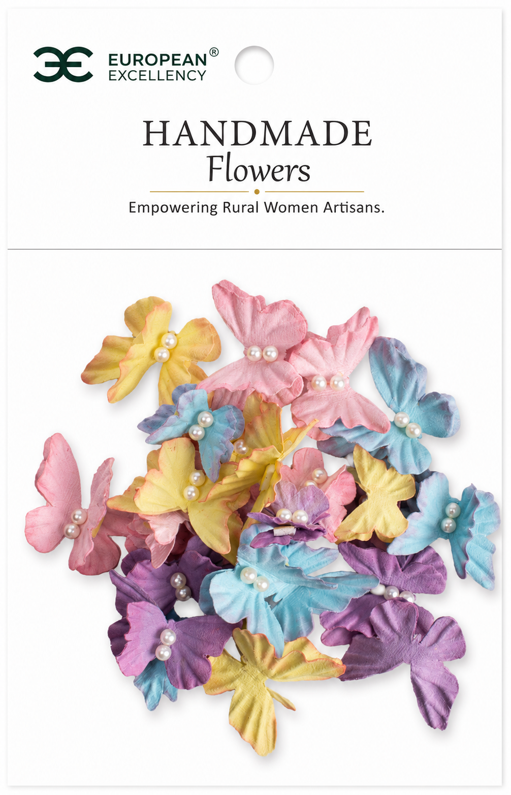 Sunny Orchid Pearl Paper Butterfly Embellishments | 20 pcs