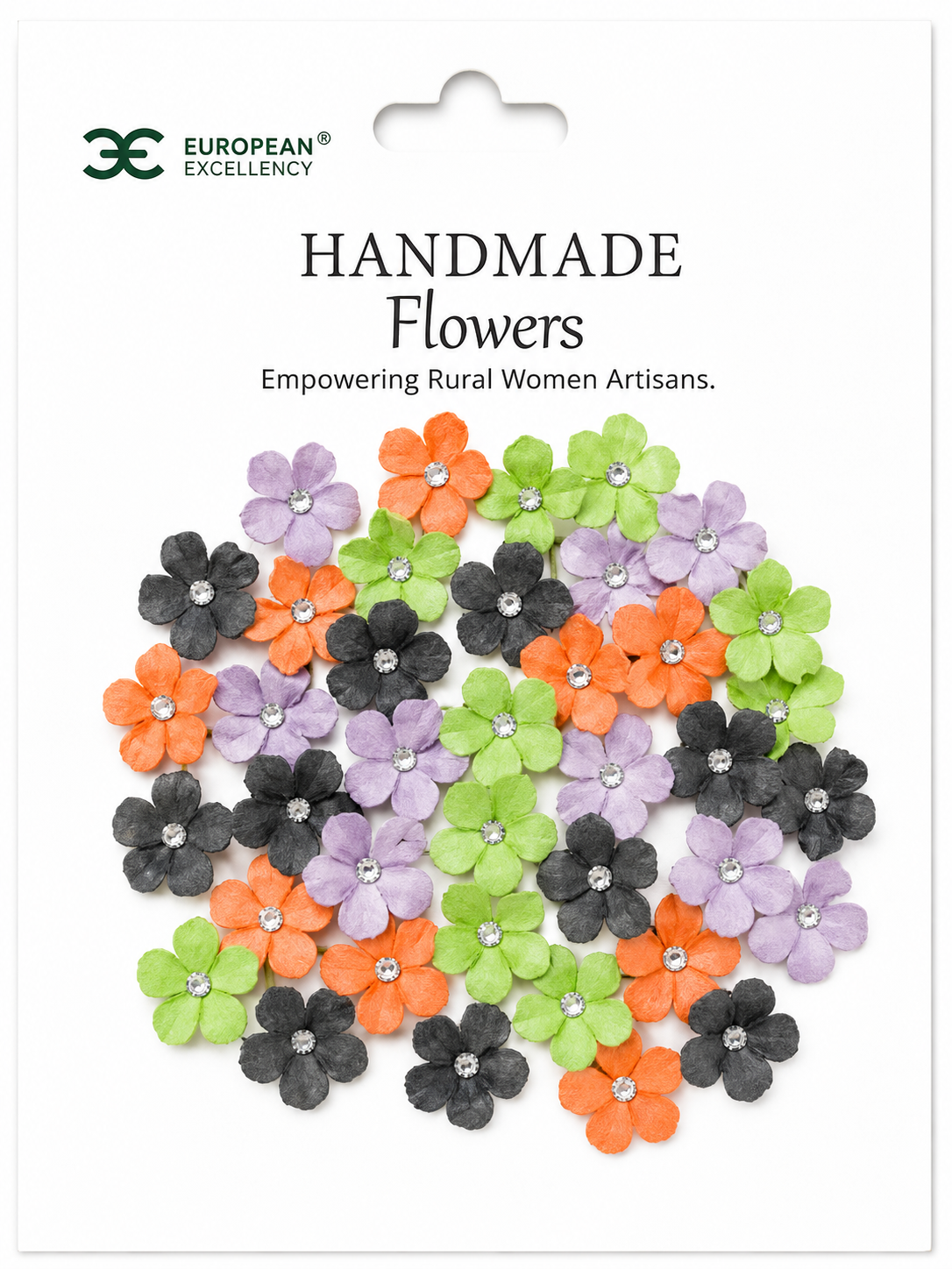 Halloween Paper Flower Embellishments | 24 pcs