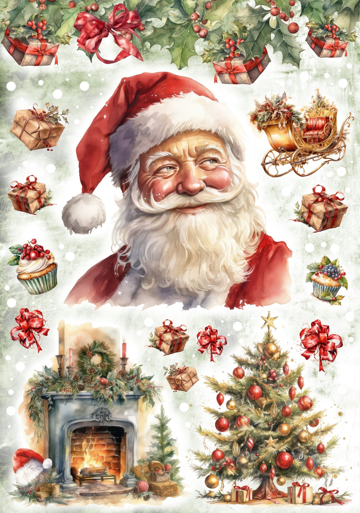 Christmas Santa Collage