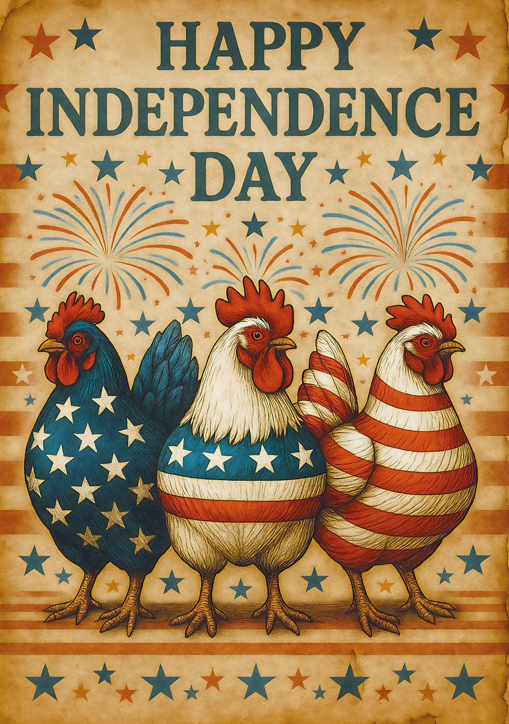 Patriotic Chicks Rice Paper