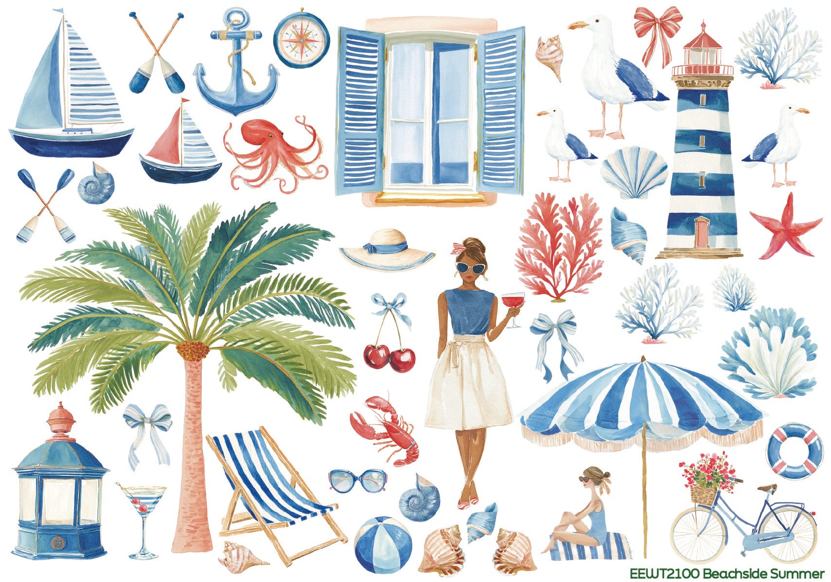 Beachside Summer - Wet Transfer Decals
