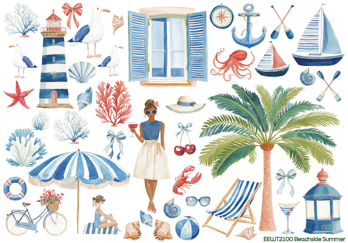 Beachside Summer - Wet Transfer Decals