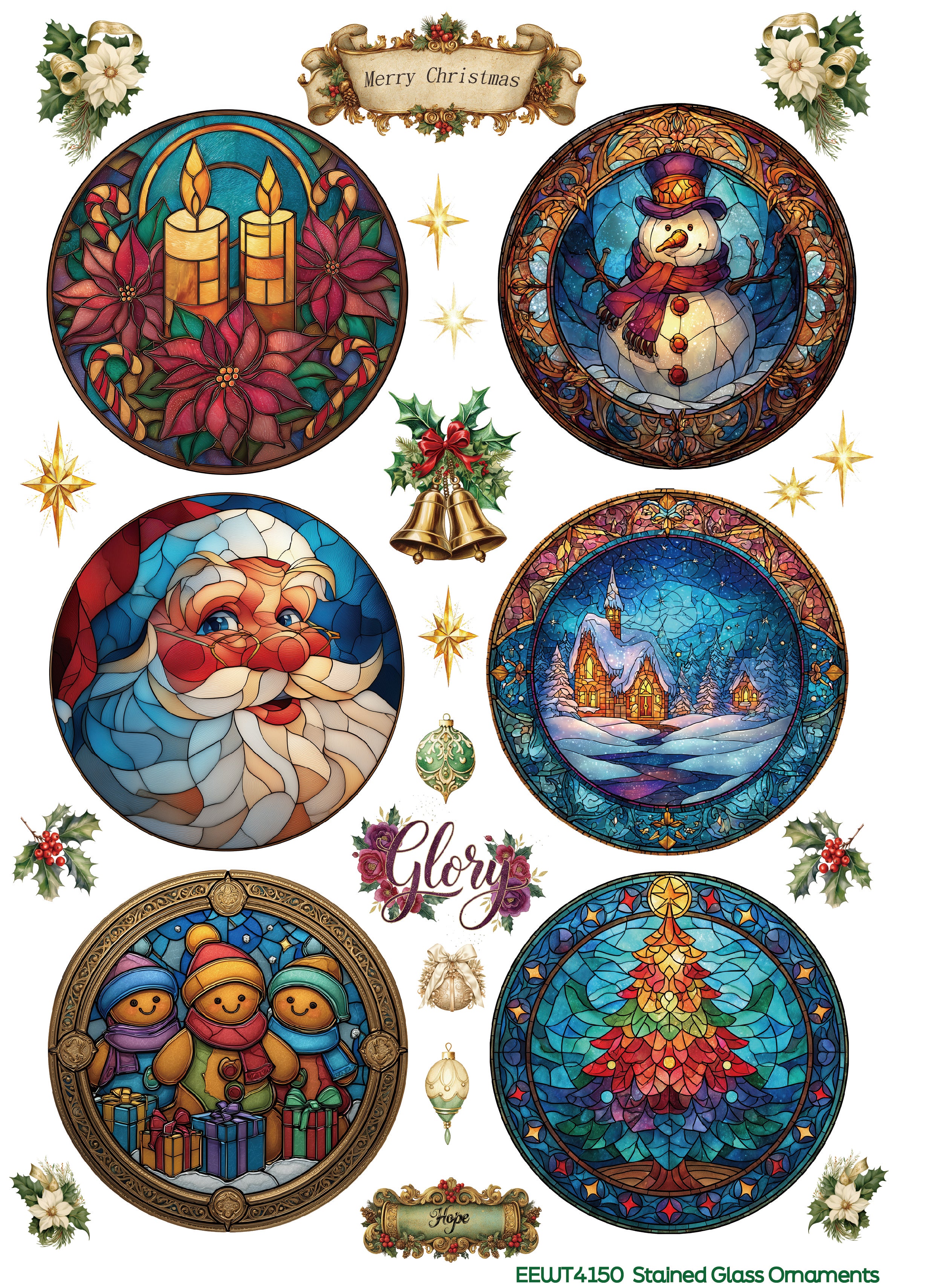 Stained Glass Ornament- Wet Transfer