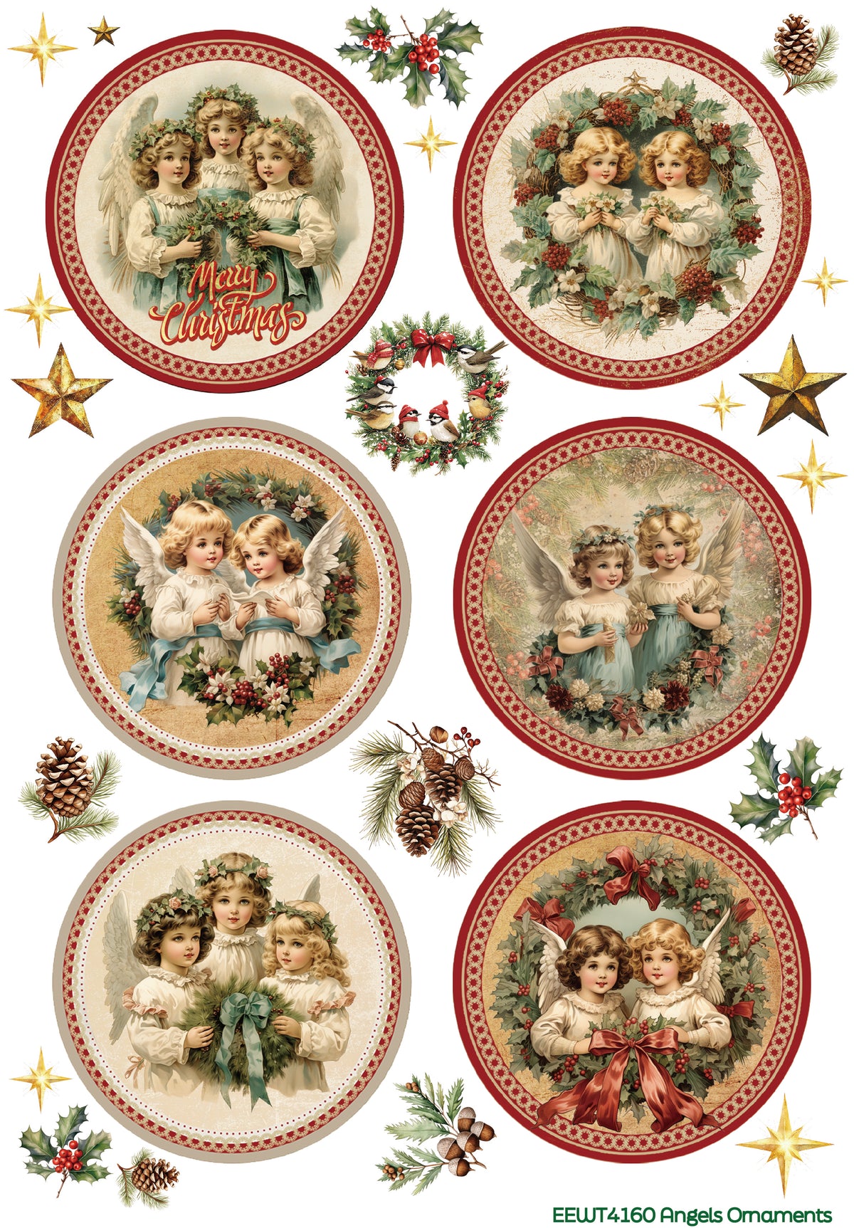 Angels Ornaments - Wet Transfer