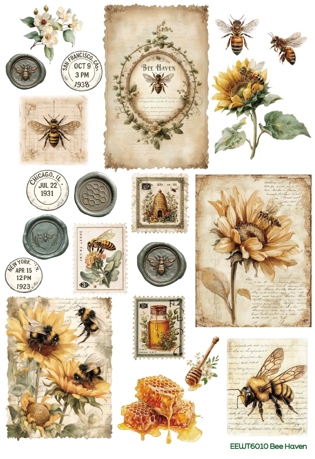 Bee Haven - Wet Transfer Decals