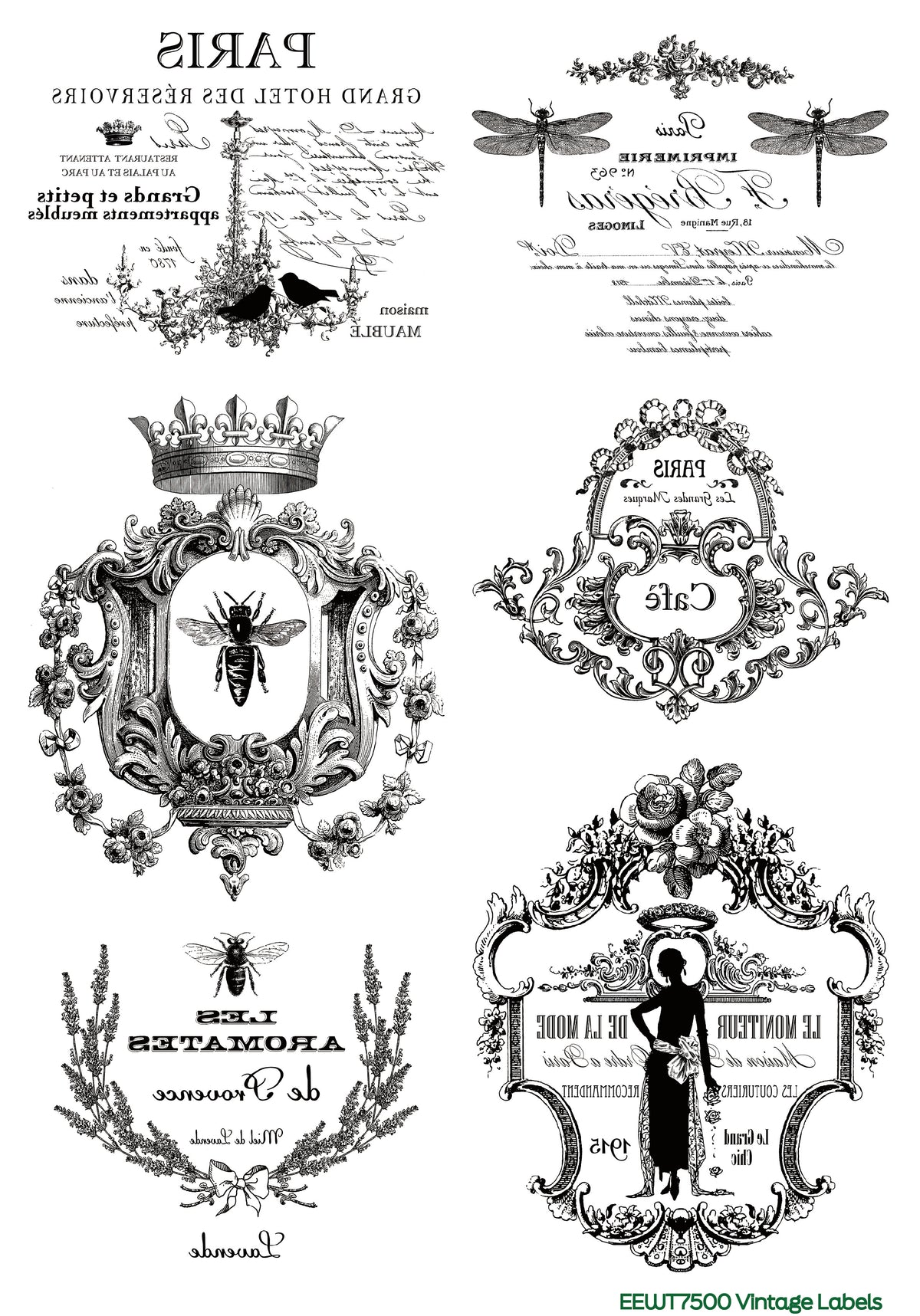 Vintage Labels - Wet Transfer