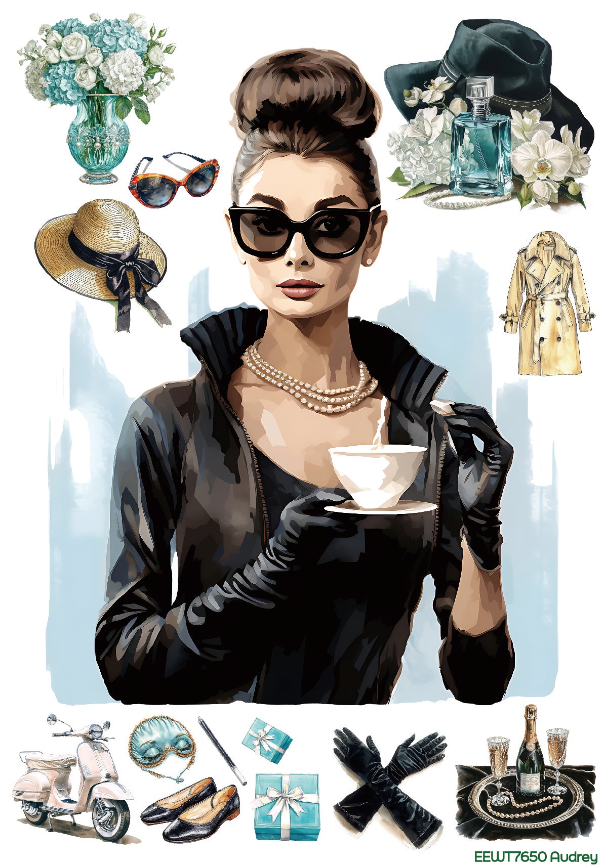 Audrey - Wet Transfer Decals