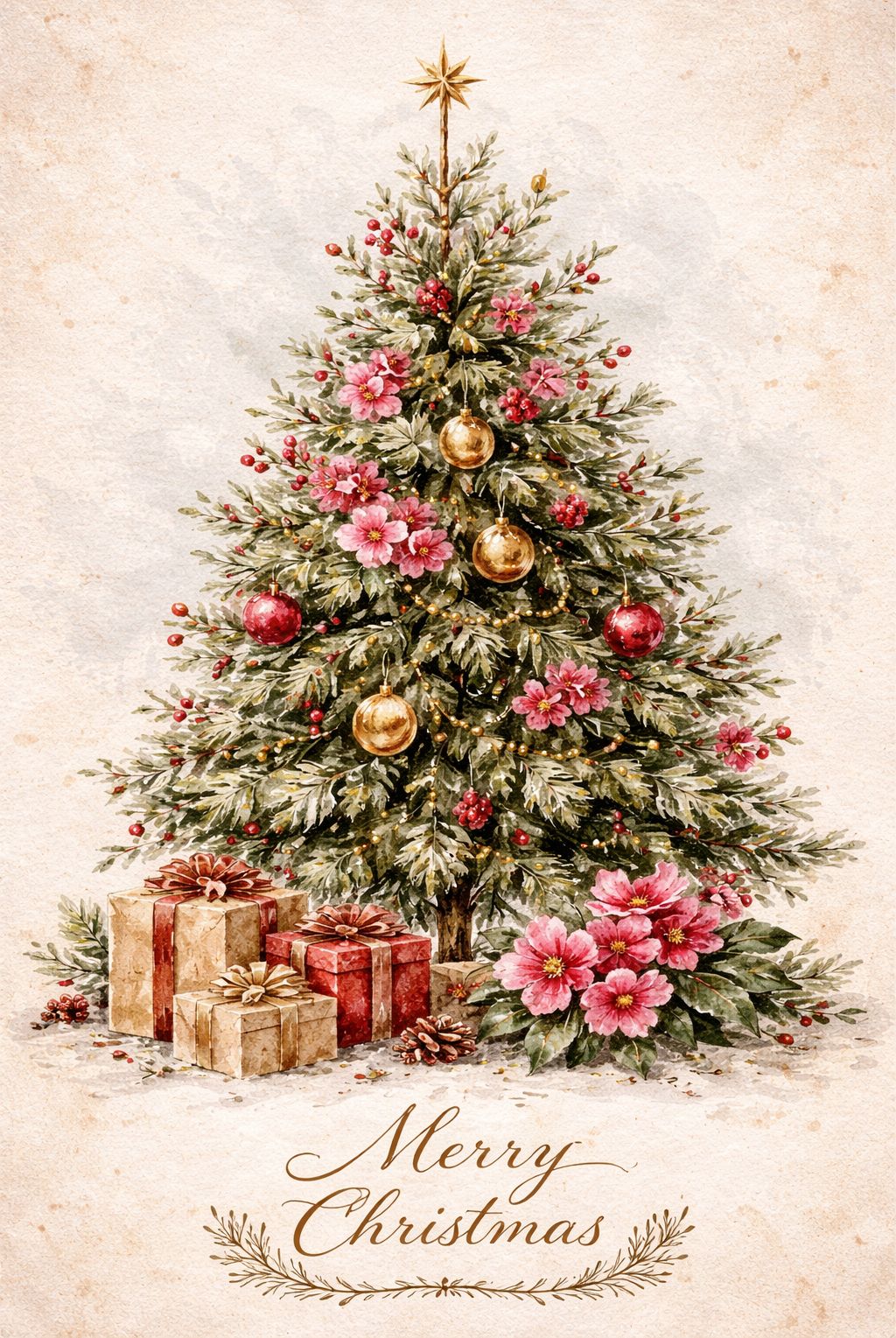 Festive Tree - Mini Wet Transfer