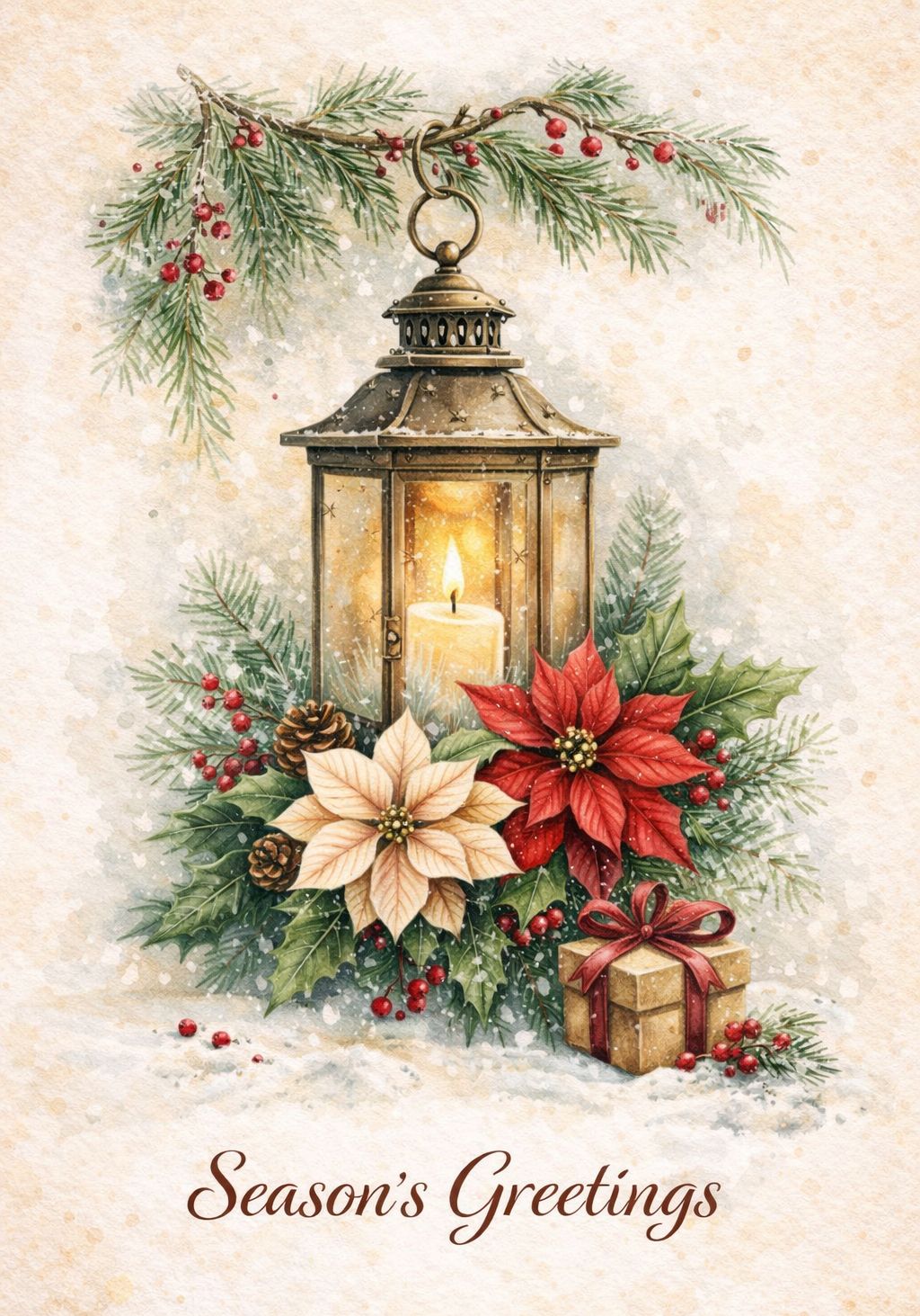 Winter Lantern - Mini Wet Transfer
