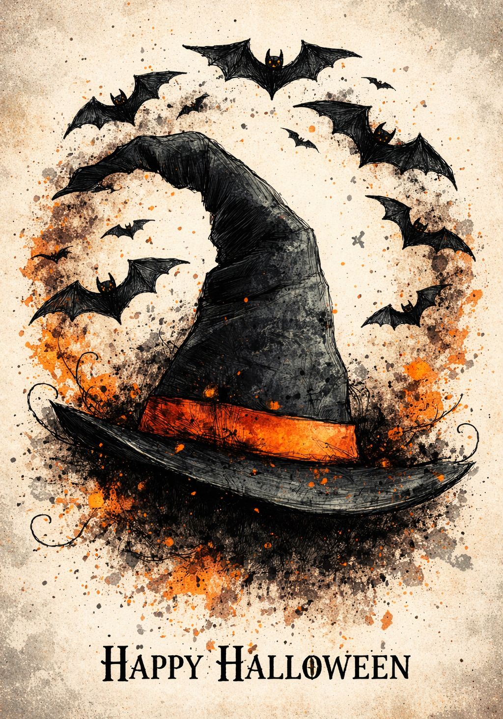 Midnight Bats - Mini Wet Transfer Decal