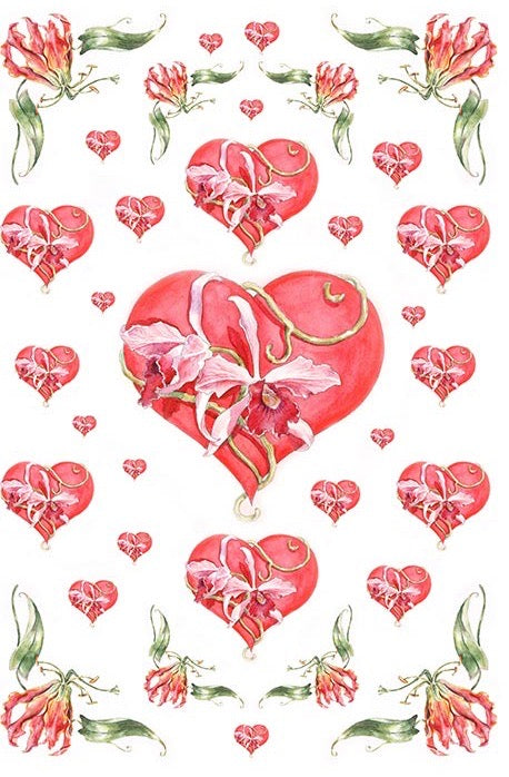 Hearts with Flowers 