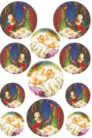 Nativity Ornament Rice Paper