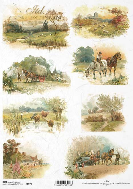 Countryside Landscapes Rice Paper