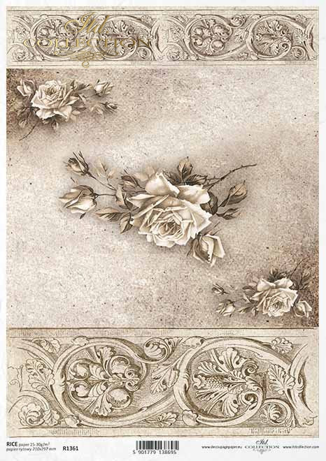 Marble Rose Rice Paper