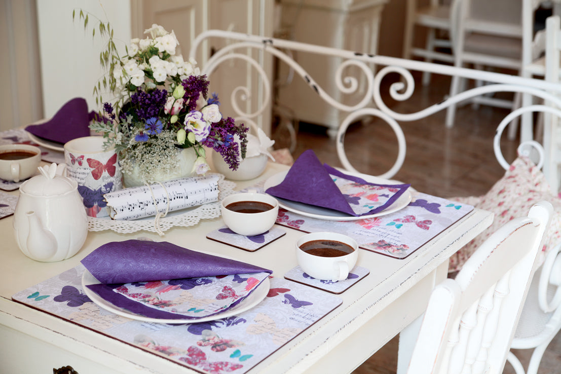 Romantic Butterflies Snack Napkins
