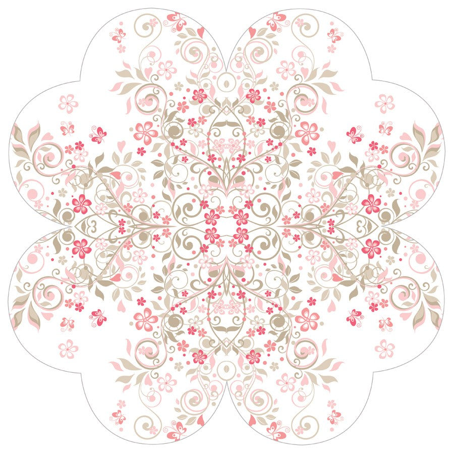 Butterflies Garden Heart Round Napkins