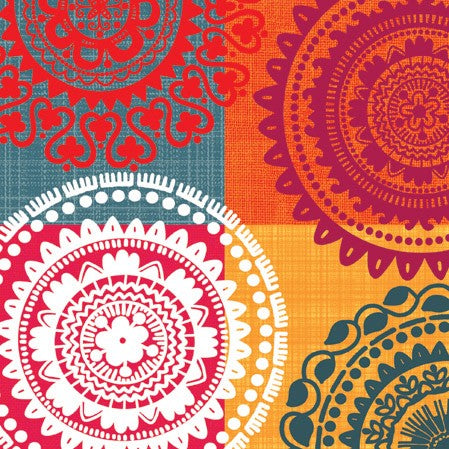 Ethnic Theme  Lunch Napkins - 20 Paper Napkins