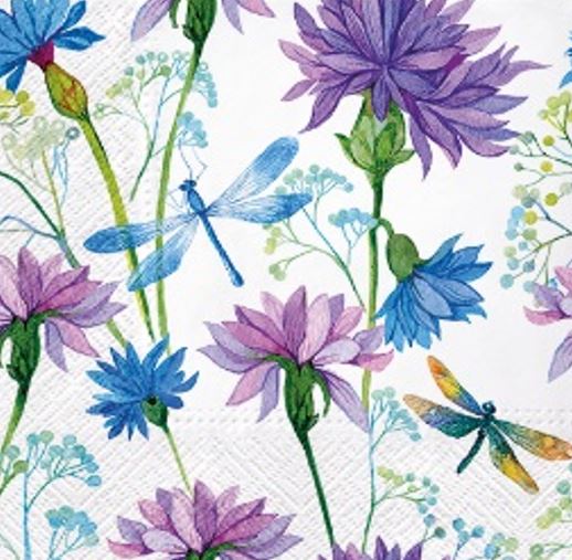 Flowers With Dragonfly