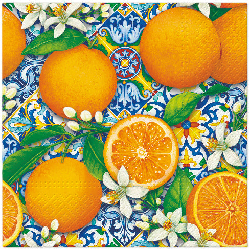 Orange Boom 20 Lunch Napkins