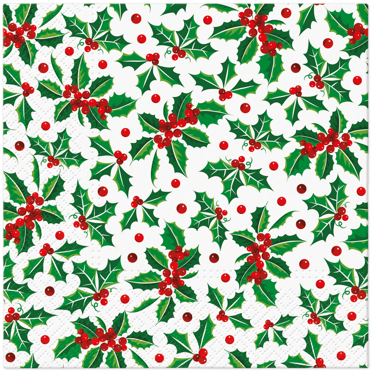 Holly Pattern Lunch Napkins
