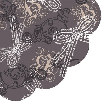 Lacy Bows Round Napkins