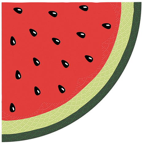 Summer Watermelon Round Paper Napkins
