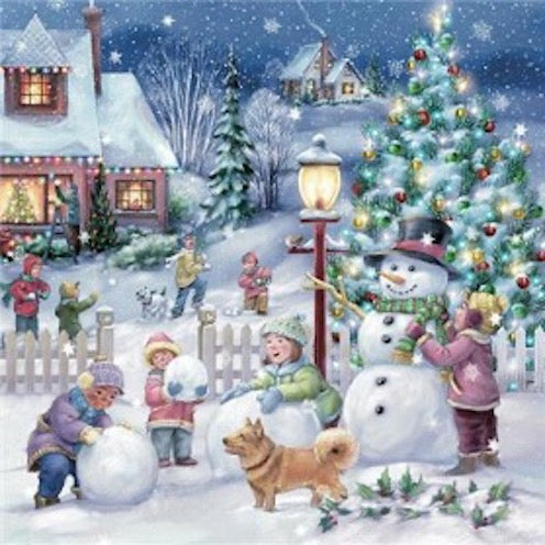 Snowy Winter Luncheon Napkins