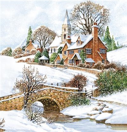 Snowy Winter 20 Lunch Napkins