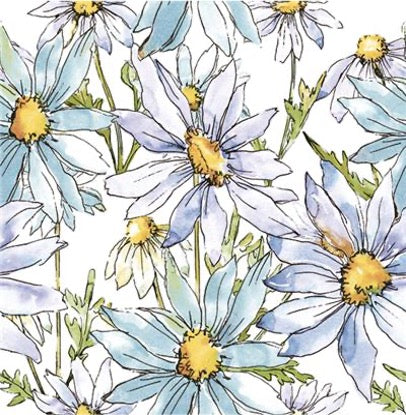 Blue Daisies 20 Lunch Napkins