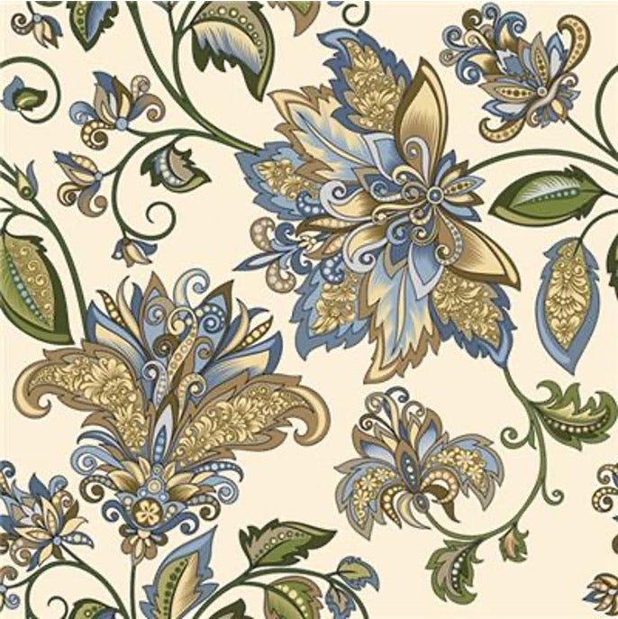 Golden Blue Hindi Pattern