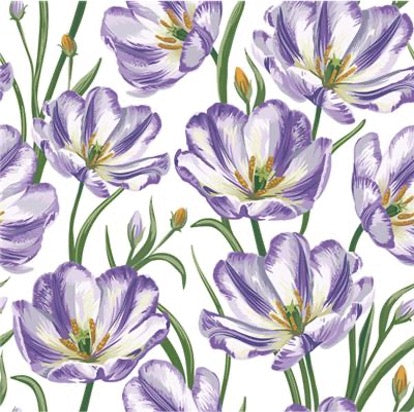 Purple Tulips 20 Lunch Napkins