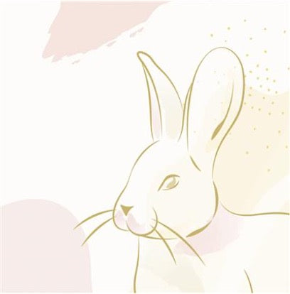 Easter Gold Bunny 20 Lunch Napkins
