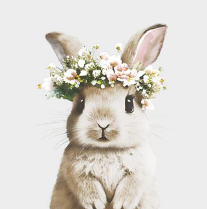 Bunny Wreath 20 Lunch Napkins