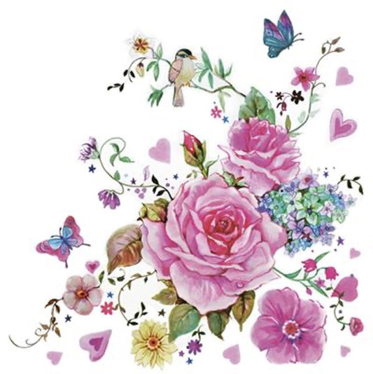 Roses With Butterflies