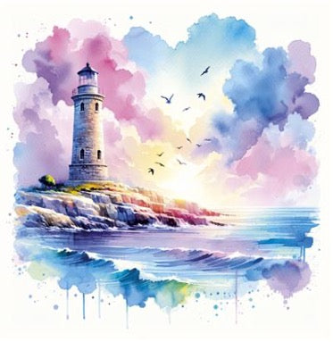 Watercolor Lighthouse 20 Lunch Napkins