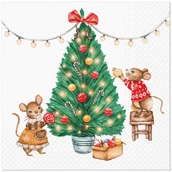 Tree & Mouse 20 Lunch Napkins