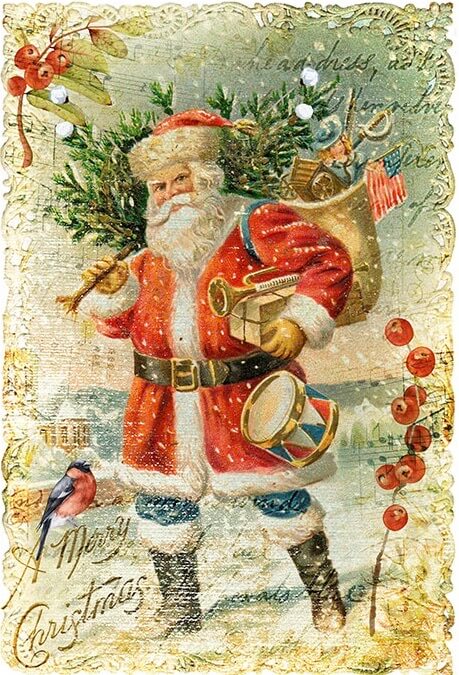 Vintage Santa with Presents