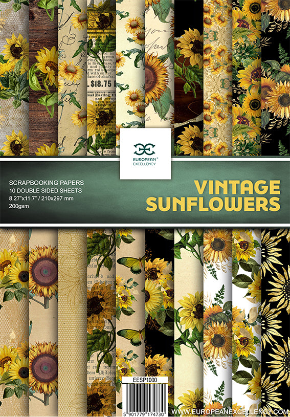 Vintage Sunflowers Small